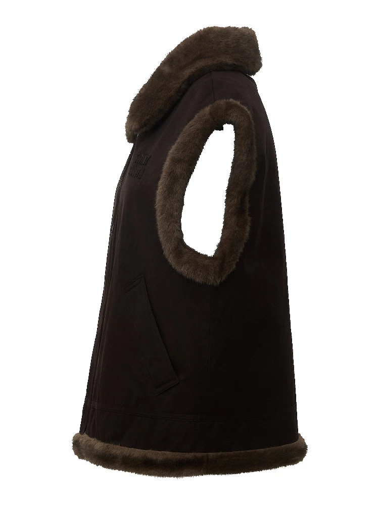 Hesketh Wax Fur Shearling Gilet With Collar alternative