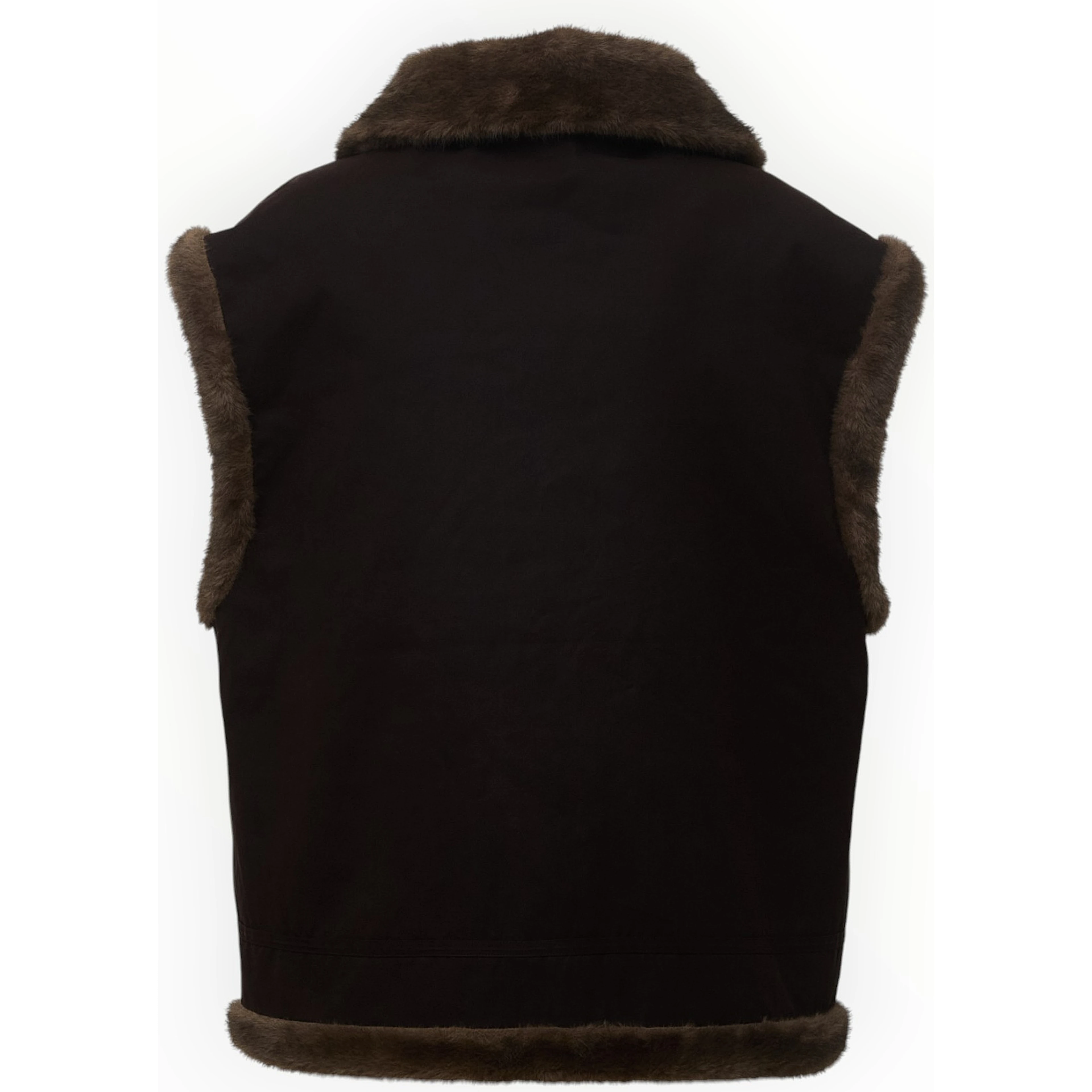 Hesketh Wax Fur Shearling Gilet With Collar