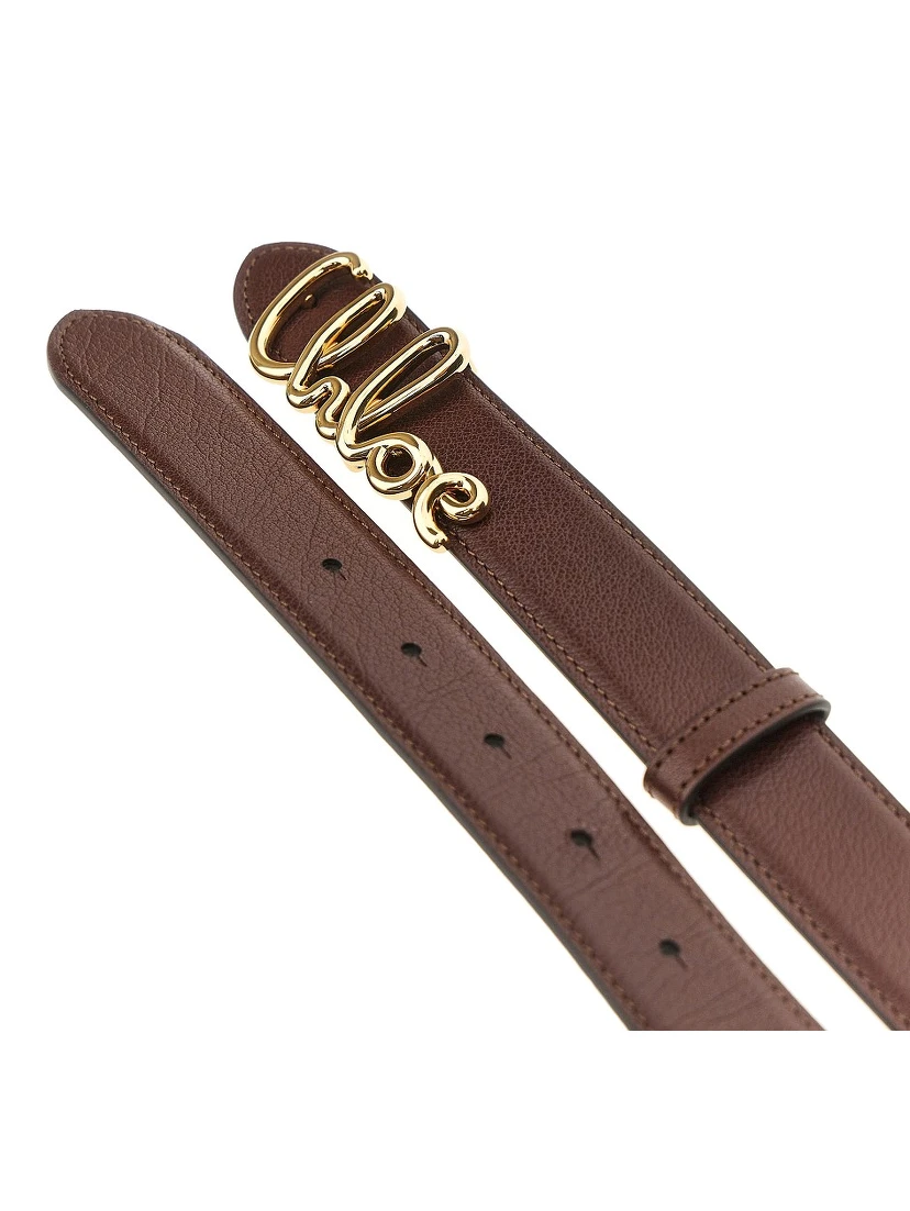 'Chloé Iconic' grained leather belt