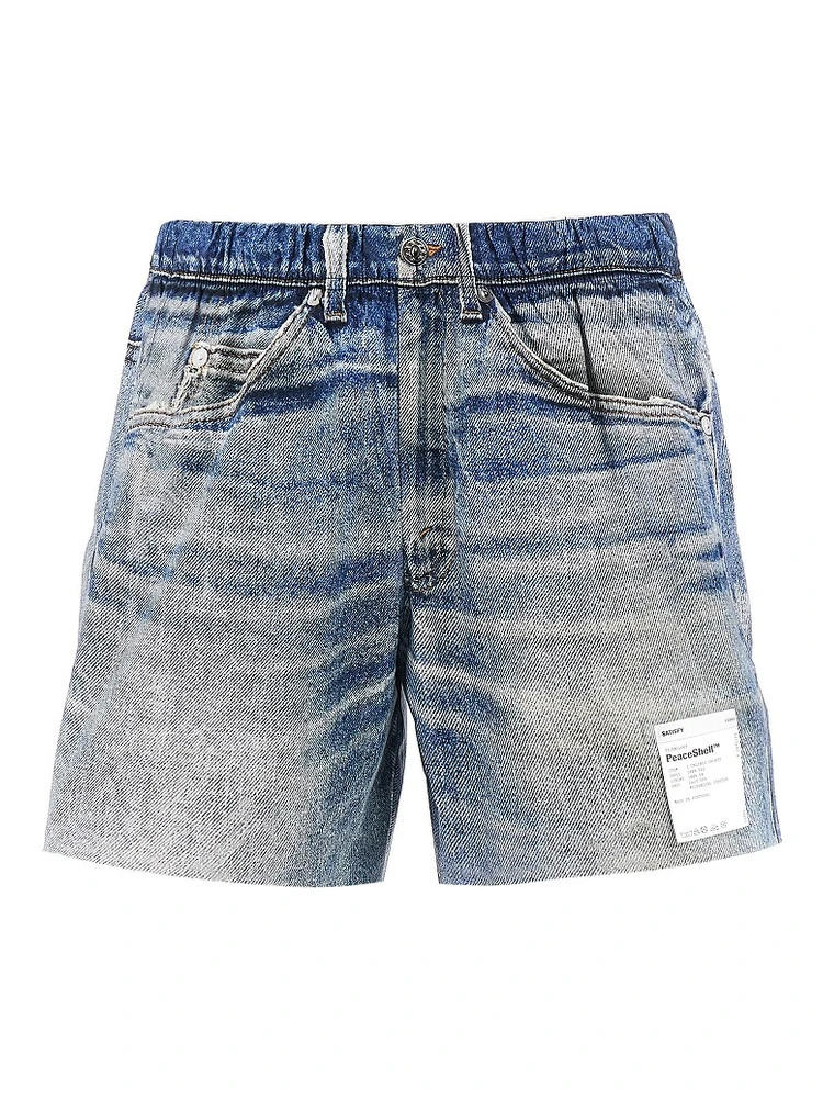 Denim print PeaceShell™ shorts