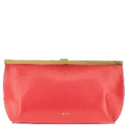 'Anine' leather clutch