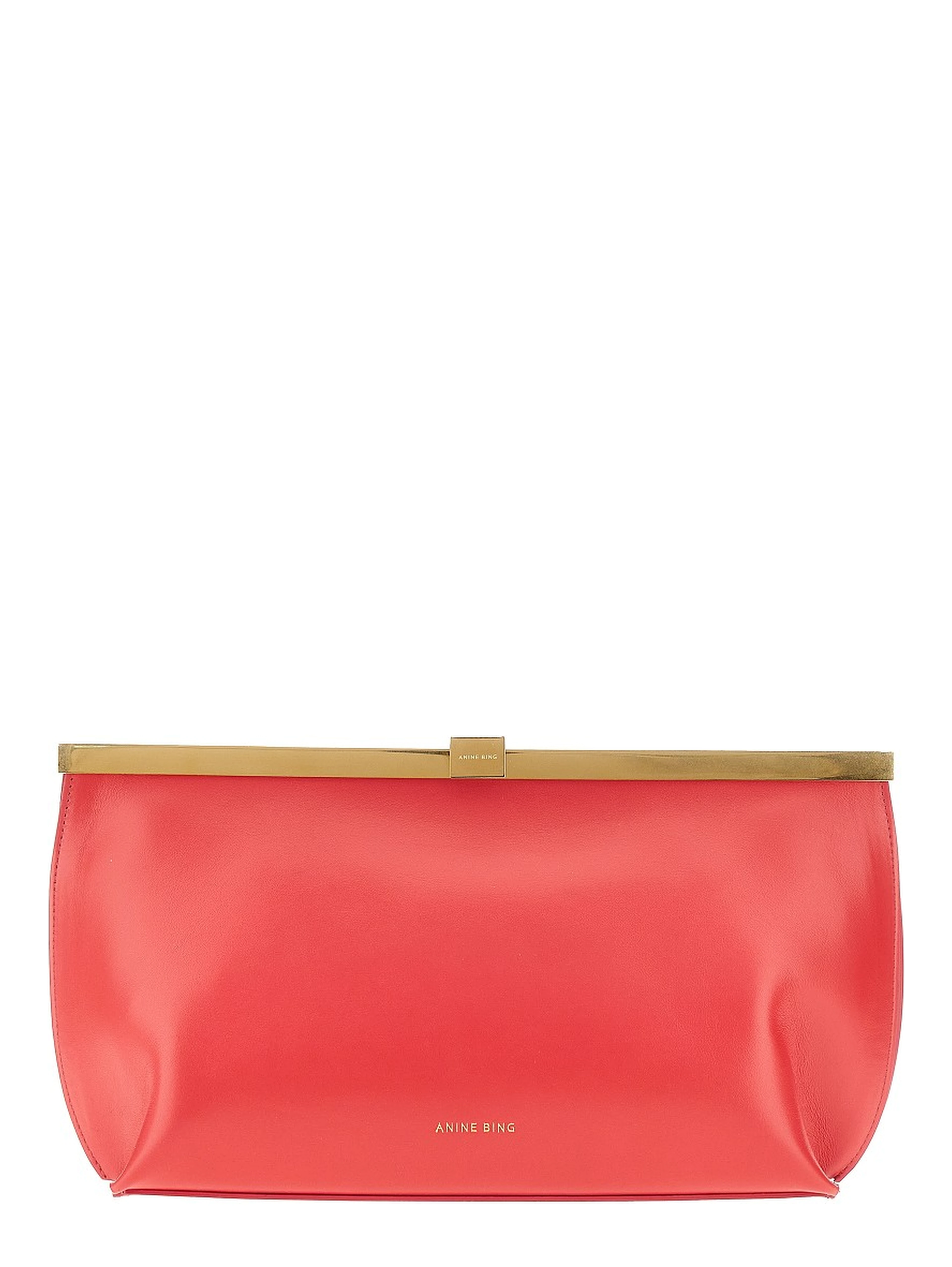 'Anine' leather clutch