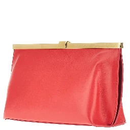 'Anine' leather clutch