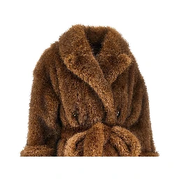 'Farrah' faux fur long trench coat