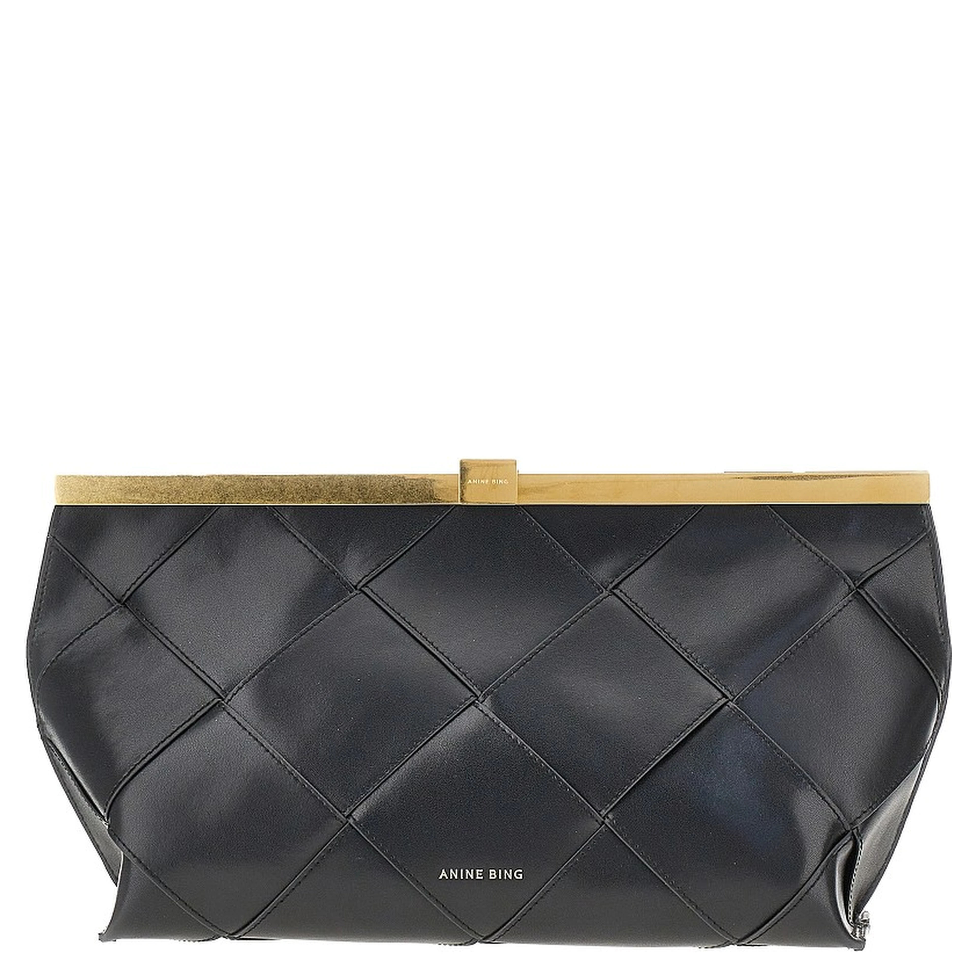 'Anine' braided leather clutch