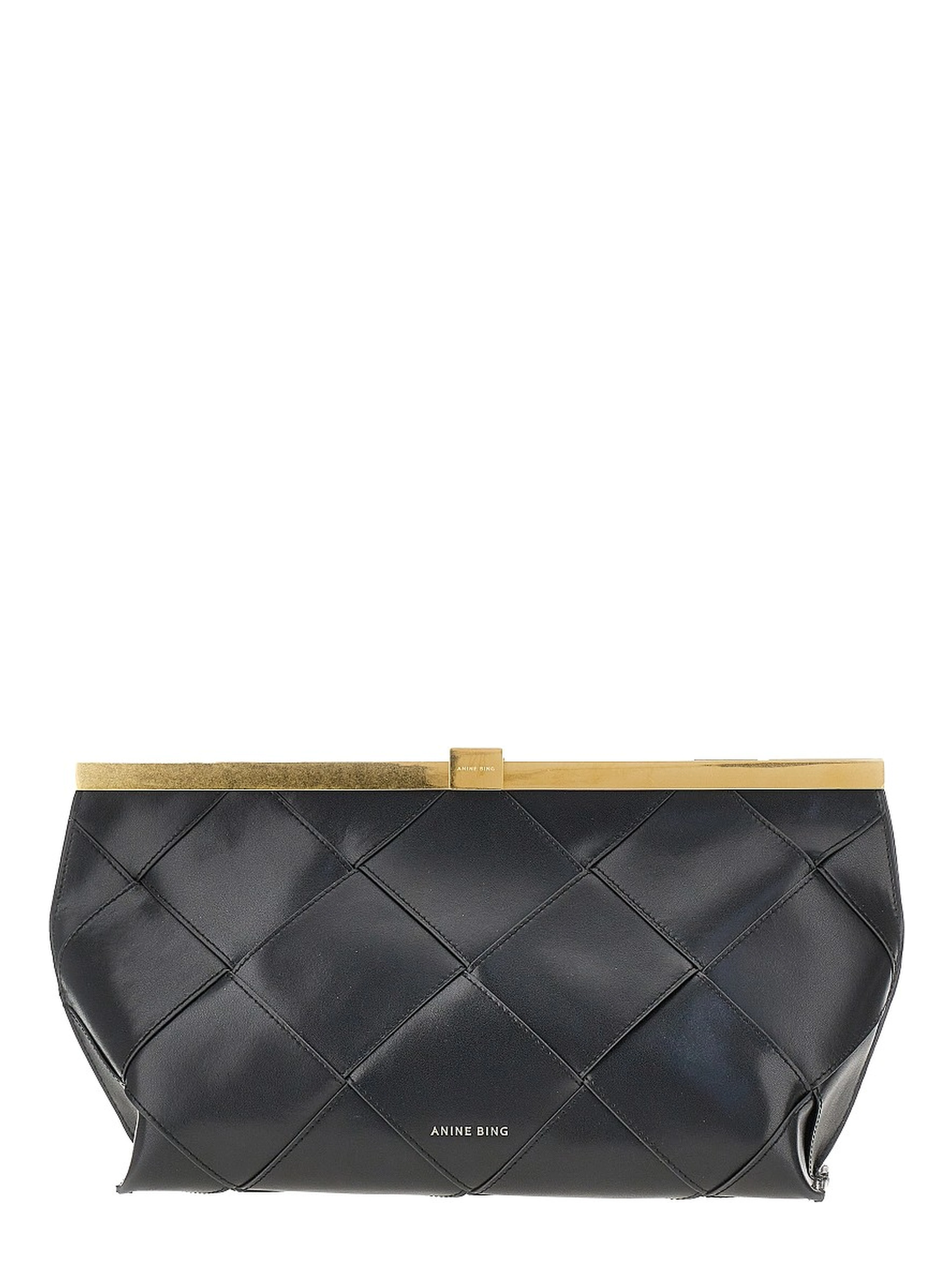 'Anine' braided leather clutch