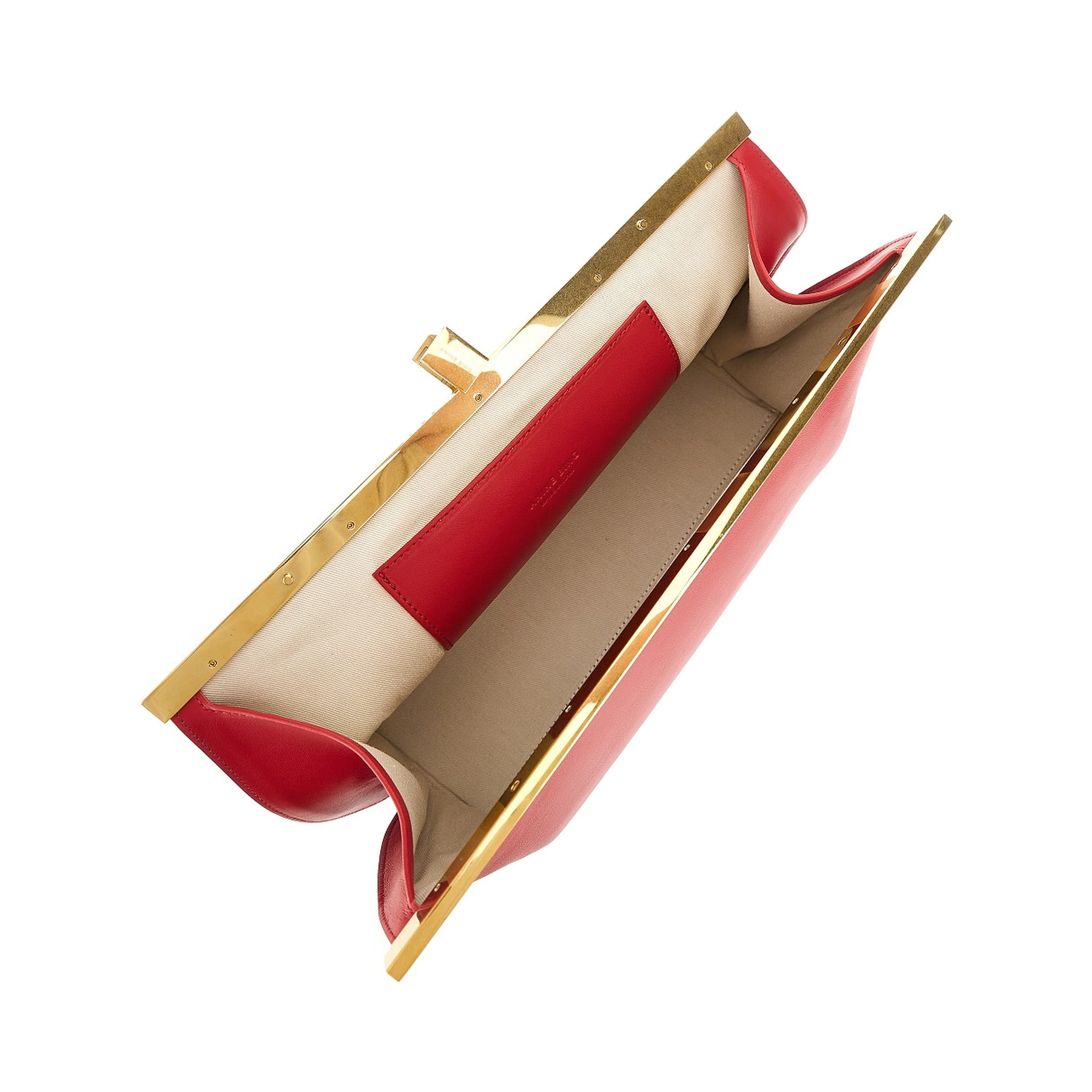 'Anine' leather clutch