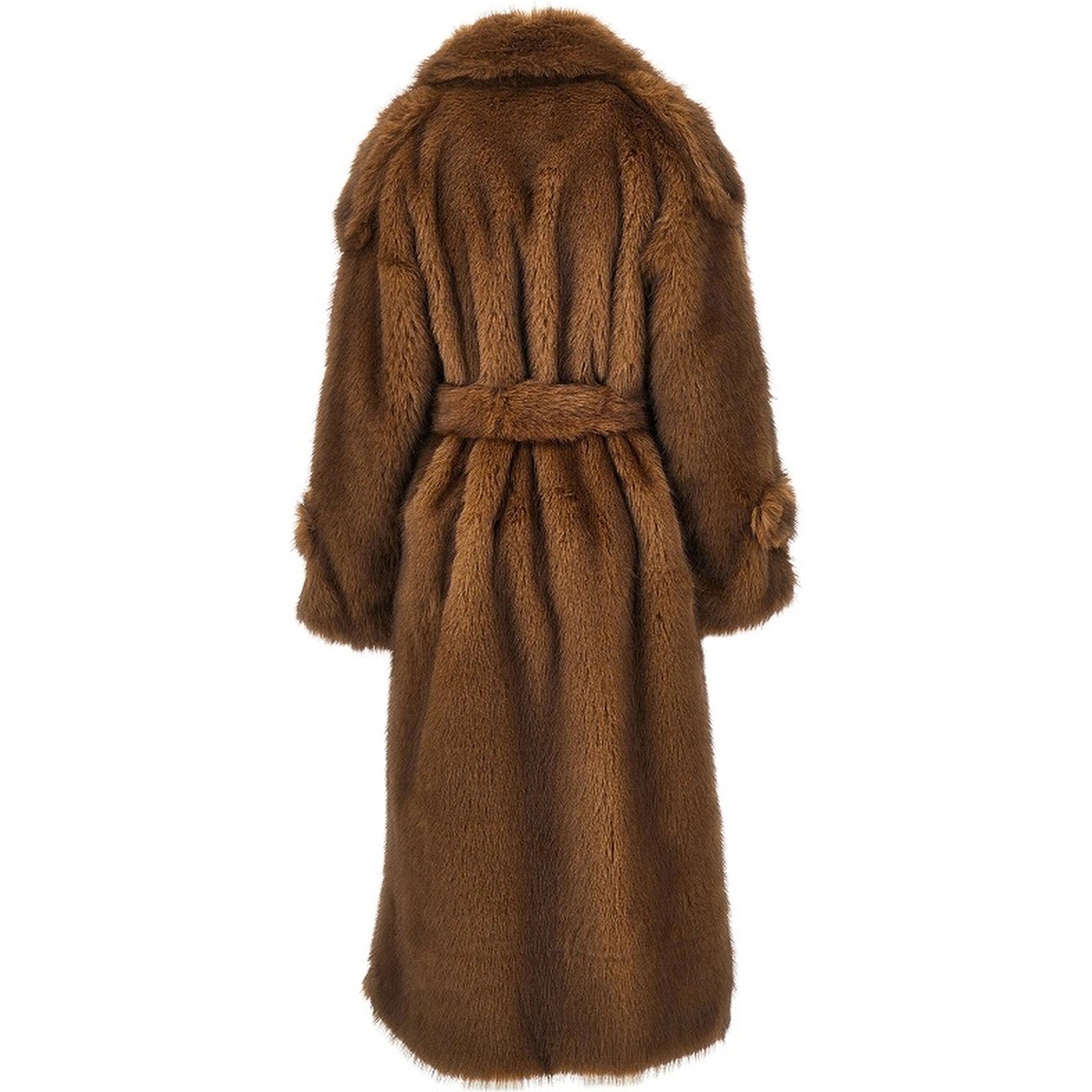 'Farrah' faux fur long trench coat
