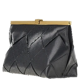 'Anine' braided leather clutch