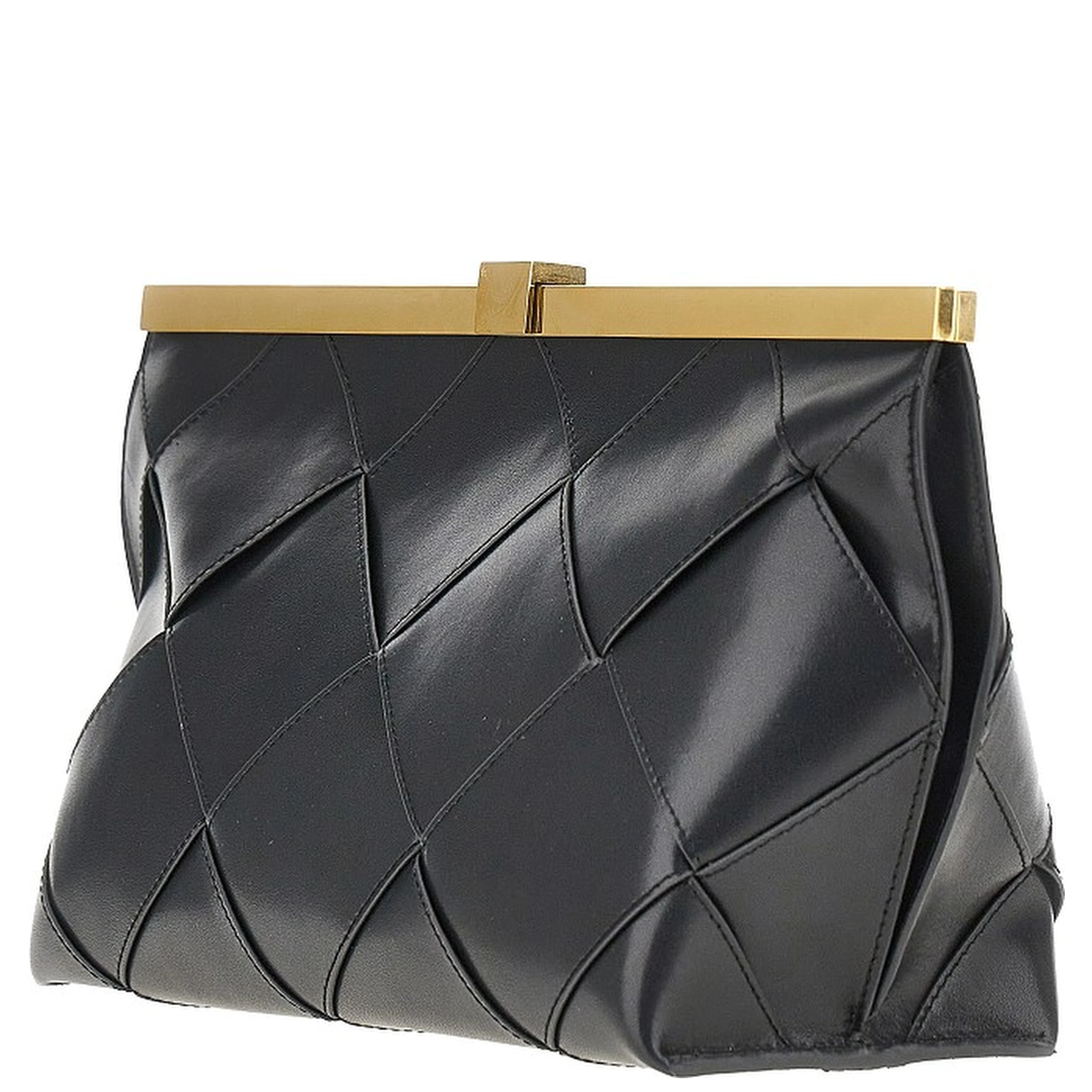 'Anine' braided leather clutch