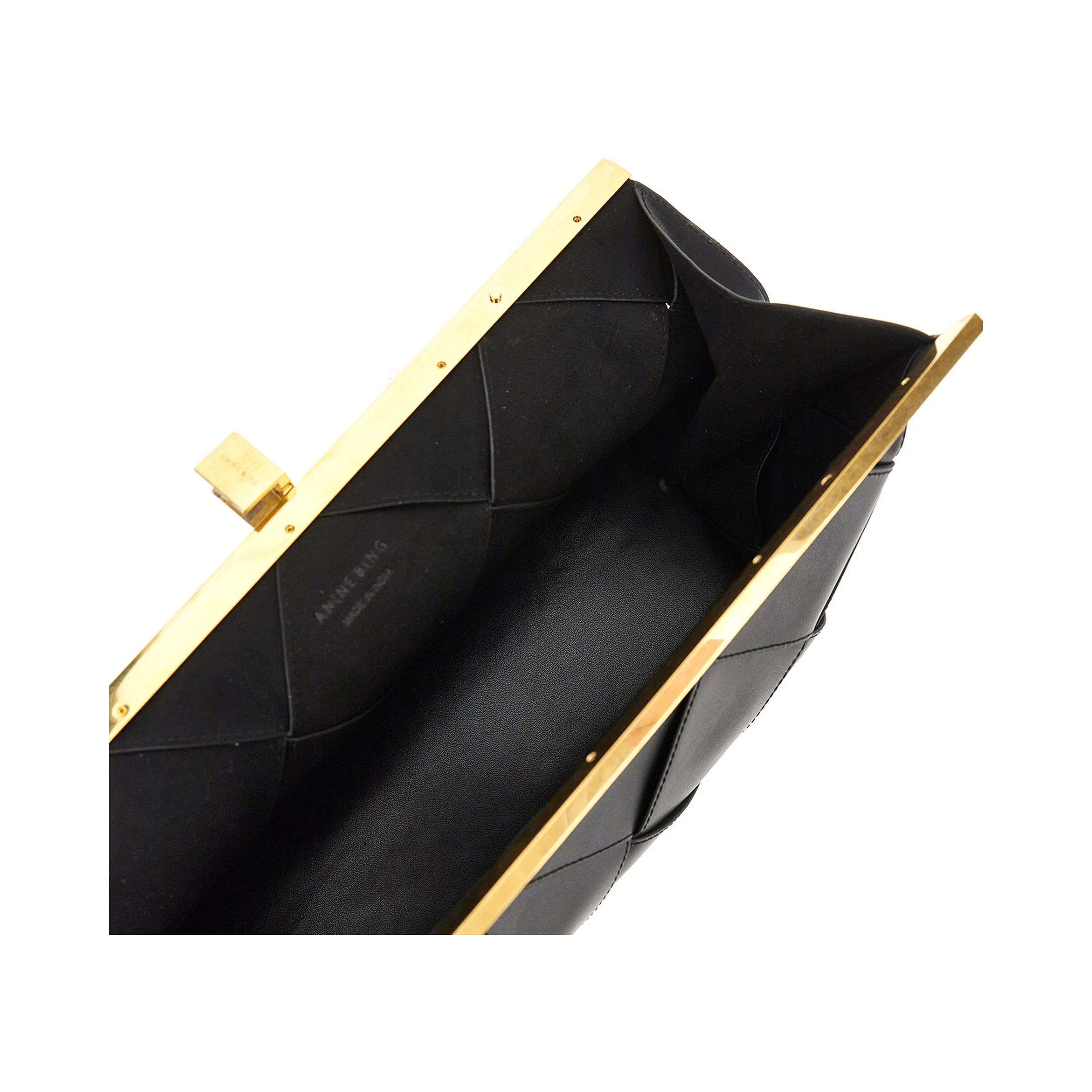 'Anine' braided leather clutch