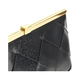 'Anine' braided leather clutch