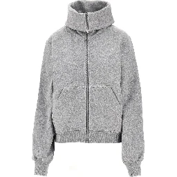 High-neck full-zip sweatshirt