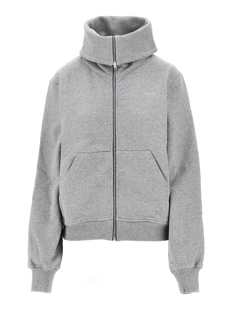 High-neck full-zip sweatshirt