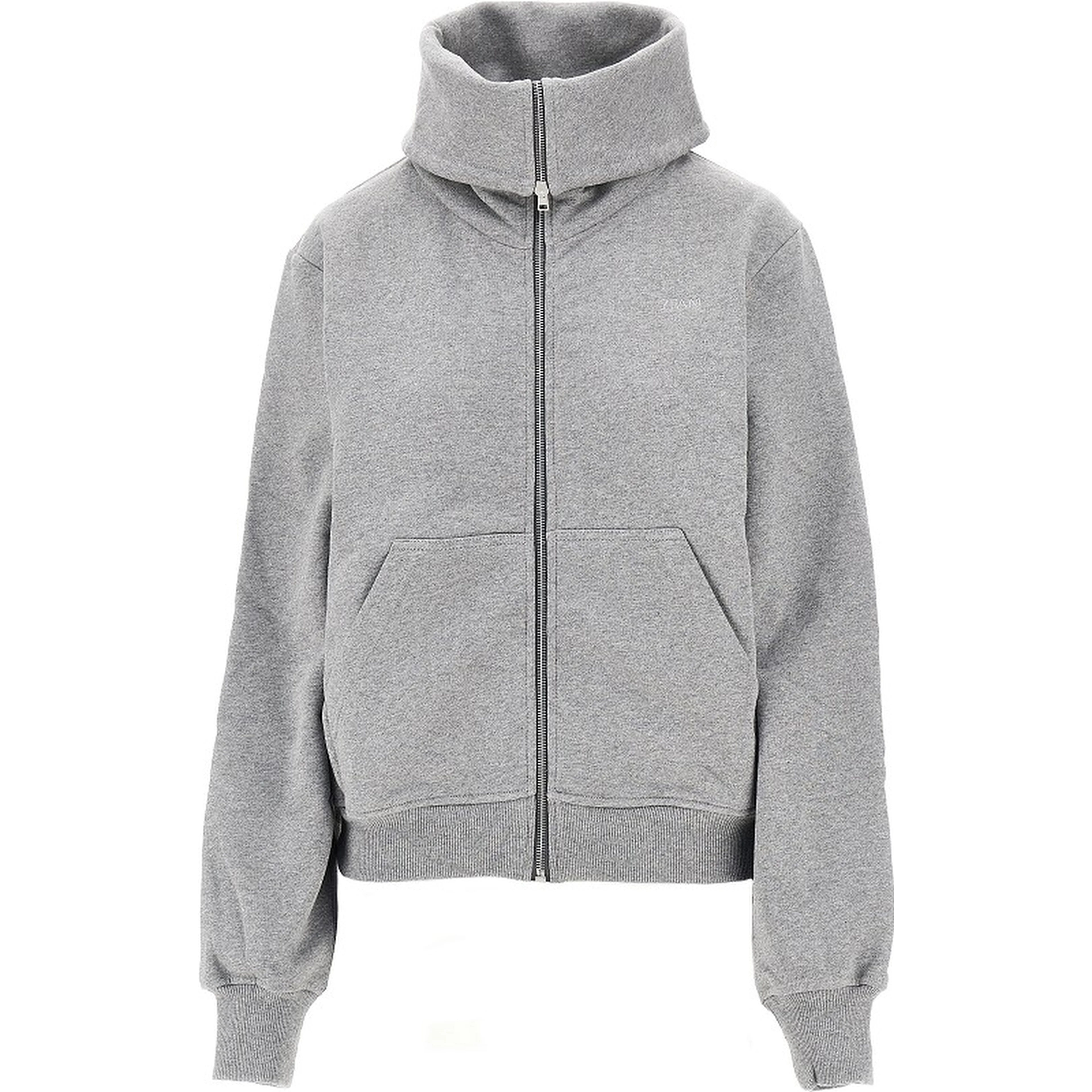 High-neck full-zip sweatshirt