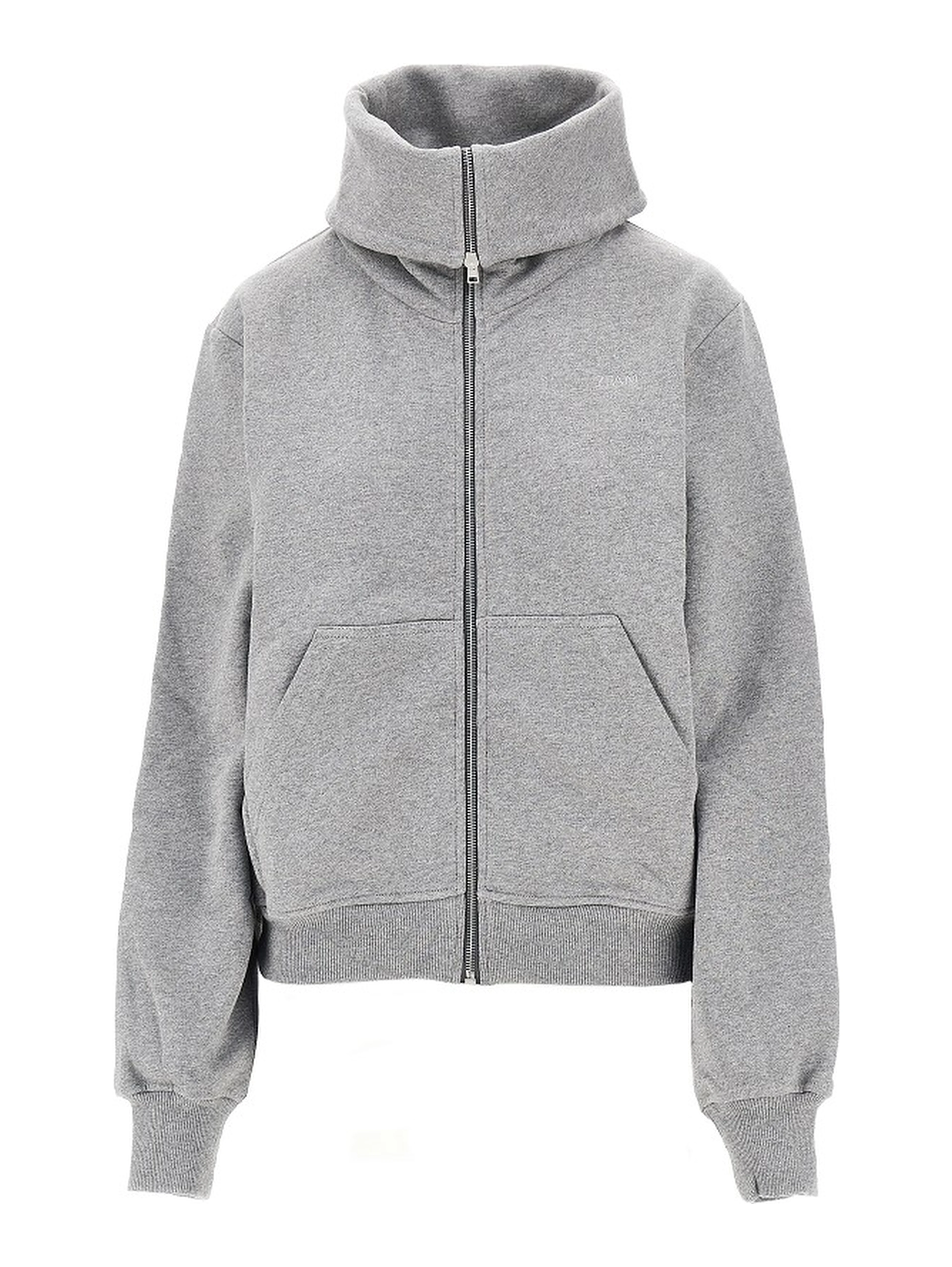 High-neck full-zip sweatshirt