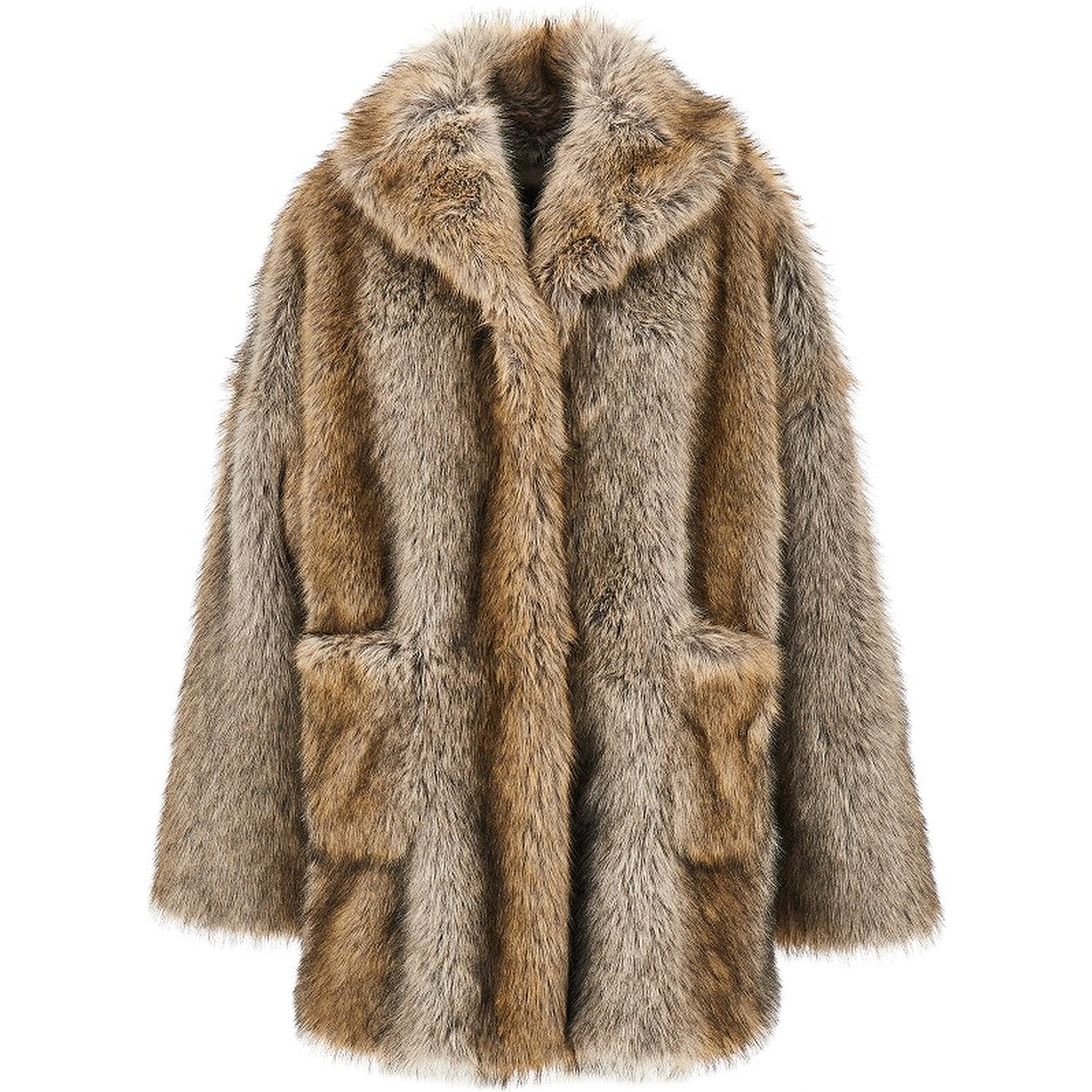 'Brigitte' faux fur oversized jacket