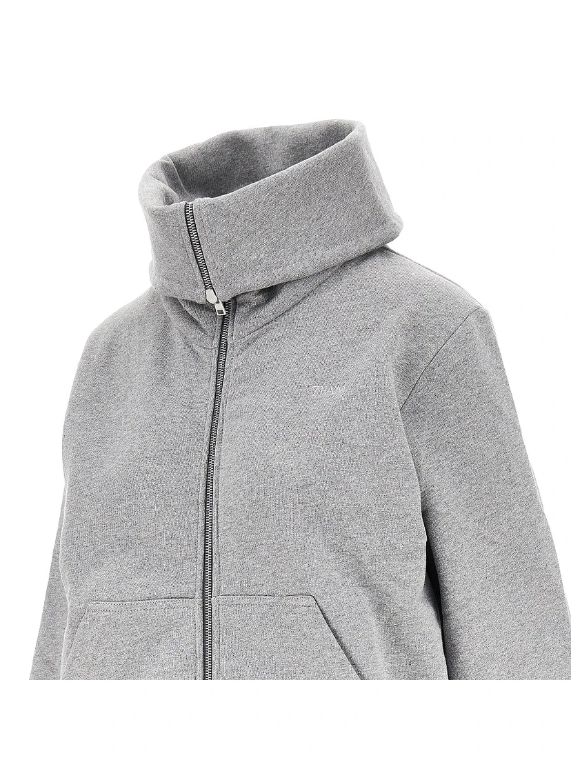 High-neck full-zip sweatshirt