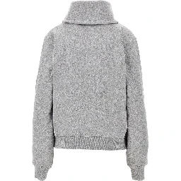 High-neck full-zip sweatshirt