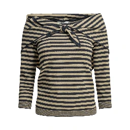 Scarf neck sweater
