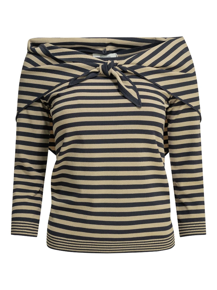 Scarf neck sweater
