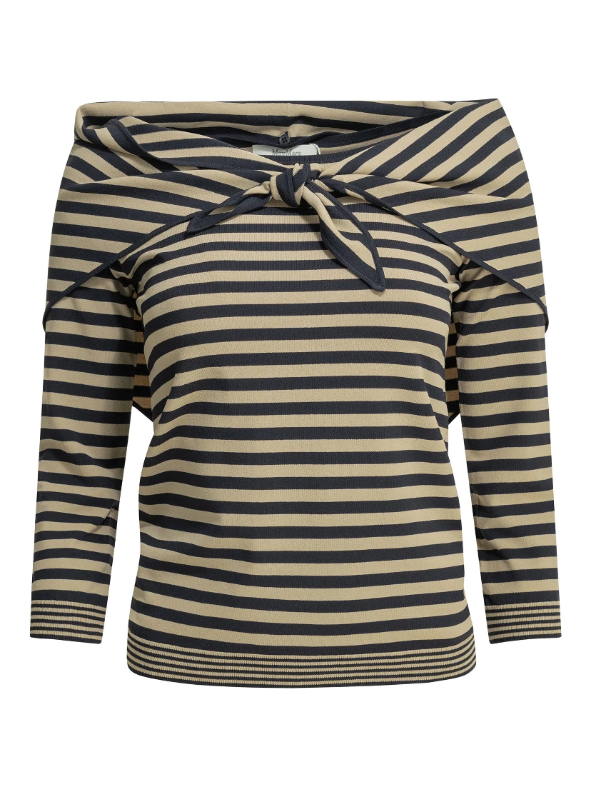 Scarf neck sweater
