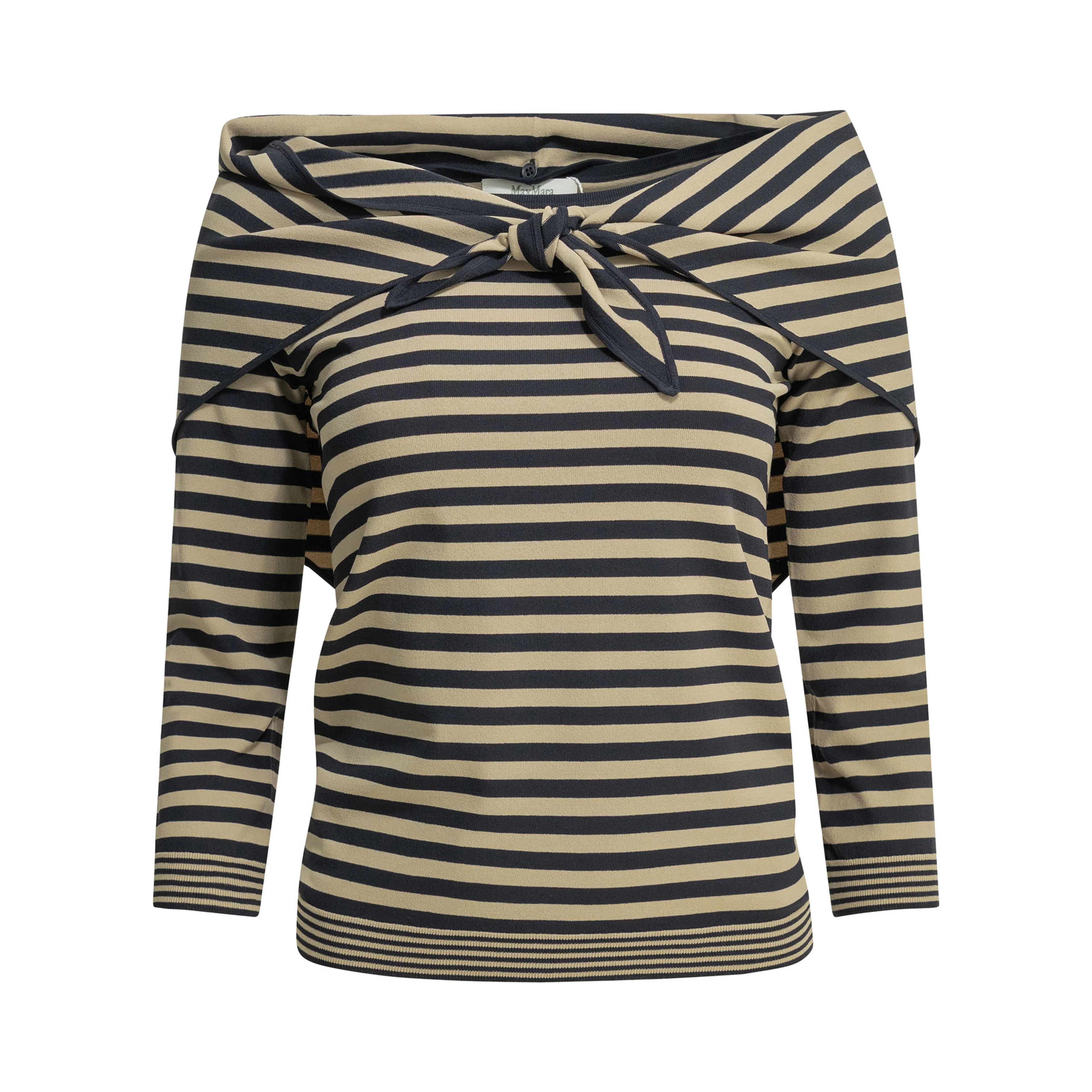 Scarf neck sweater