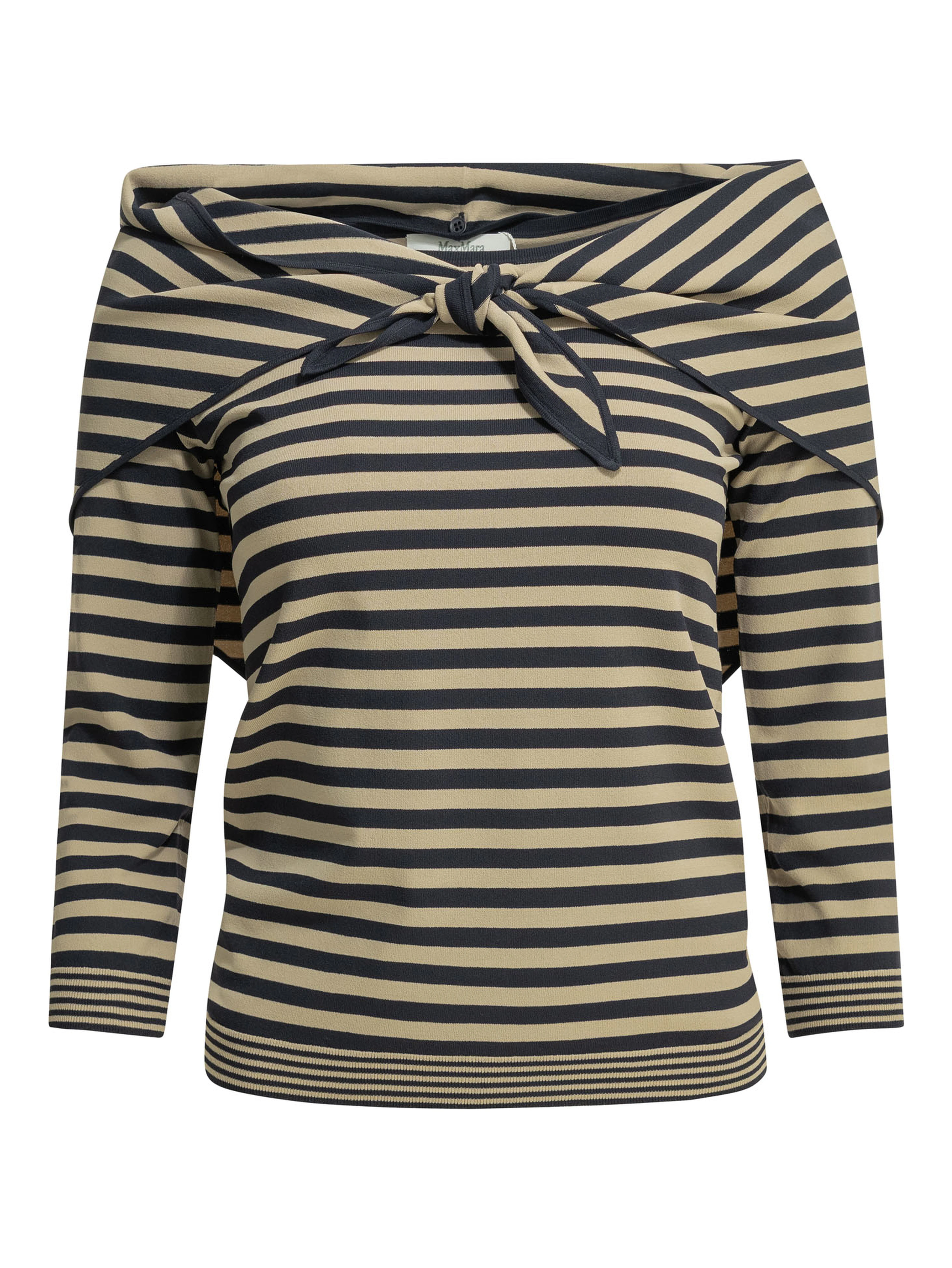 Scarf neck sweater