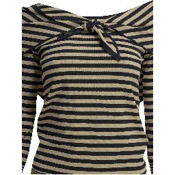 Scarf neck sweater