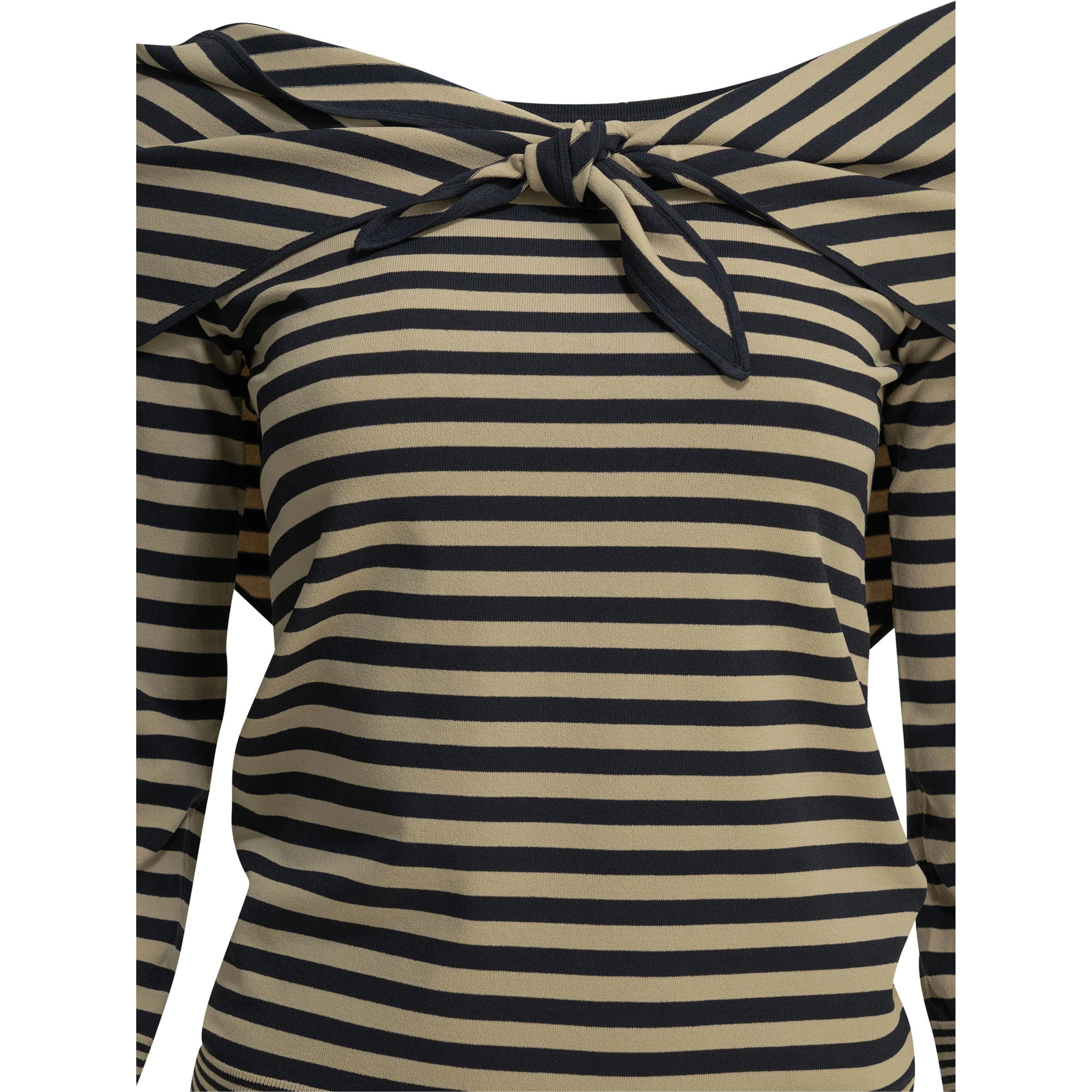Scarf neck sweater