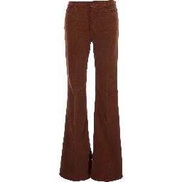 THE DOOZY pants with elastane and cotton brown woman