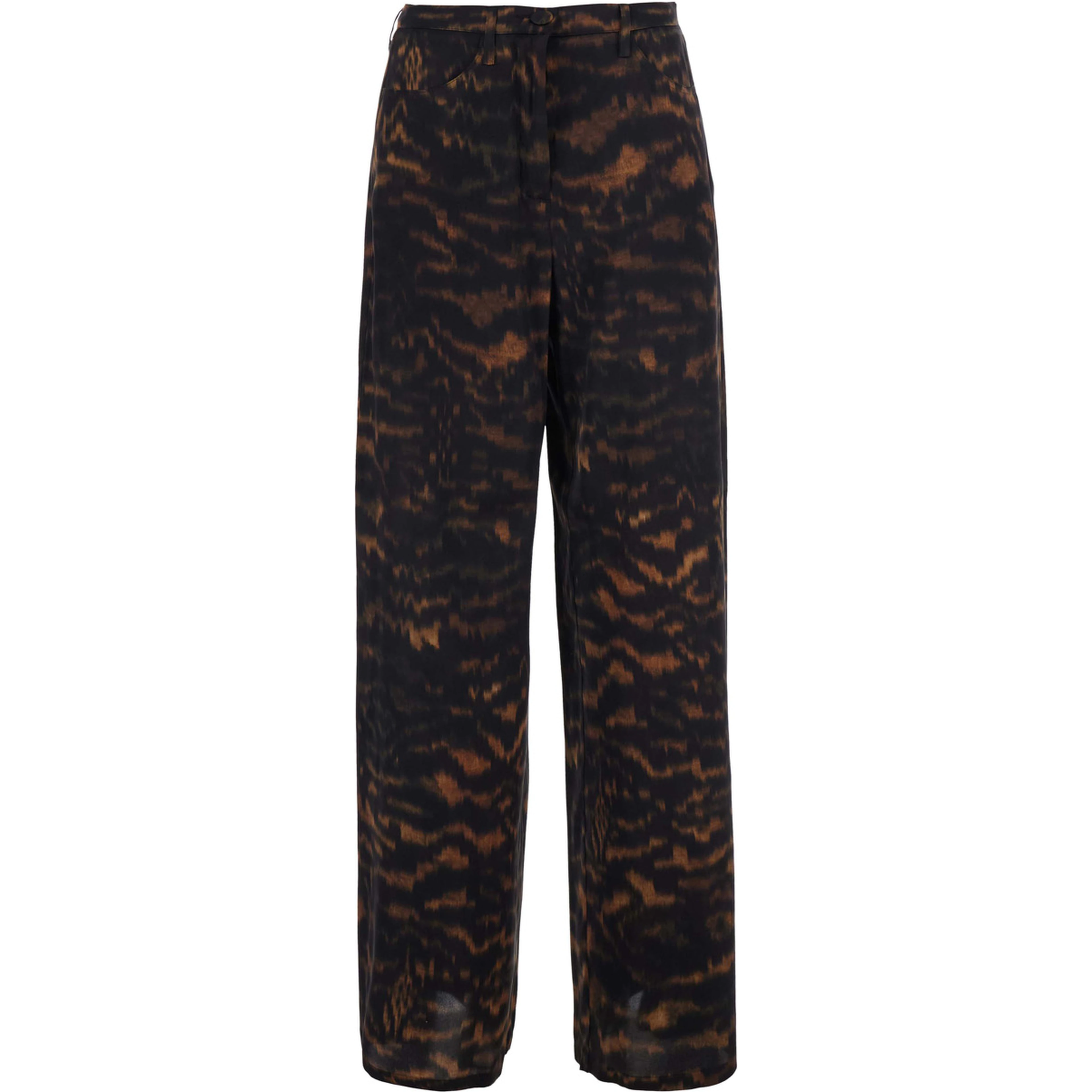 AOKI BIS PANT is an elegant pant made of black silk and elastane for women