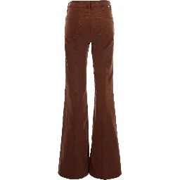 THE DOOZY pants with elastane and cotton brown woman