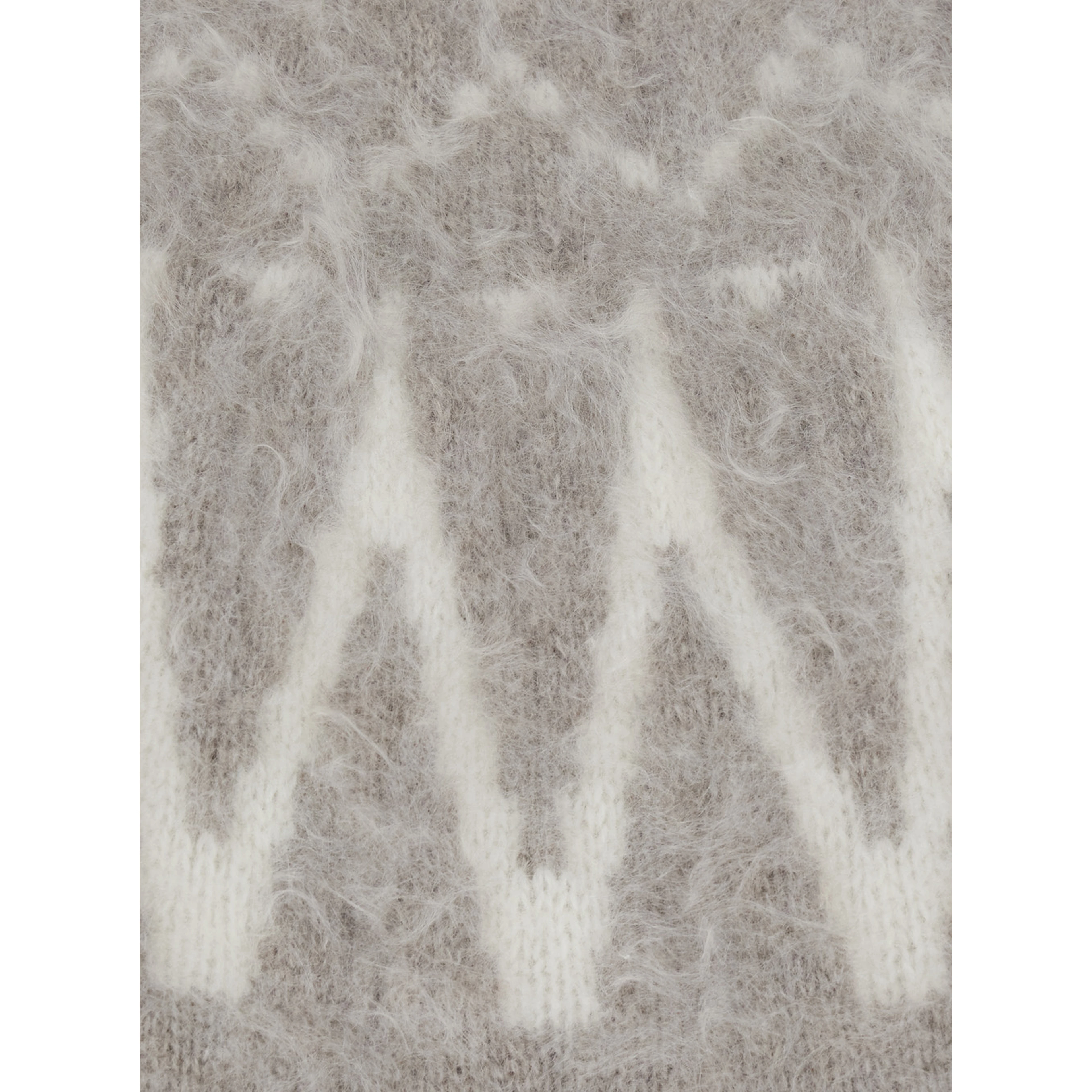 Sweater BRUSHED FAIR ISLE CREWNECK with long sleeves and round neck in Cashmere Beige Woman