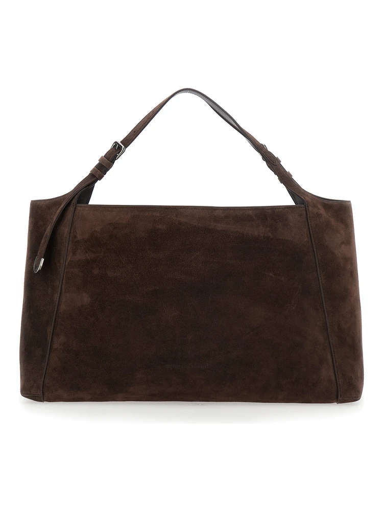 Borsa Shopper Sartorial in camoscio