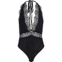 Florida Bodysuit with Lace and Black Tech Fabric Patchwork for Women