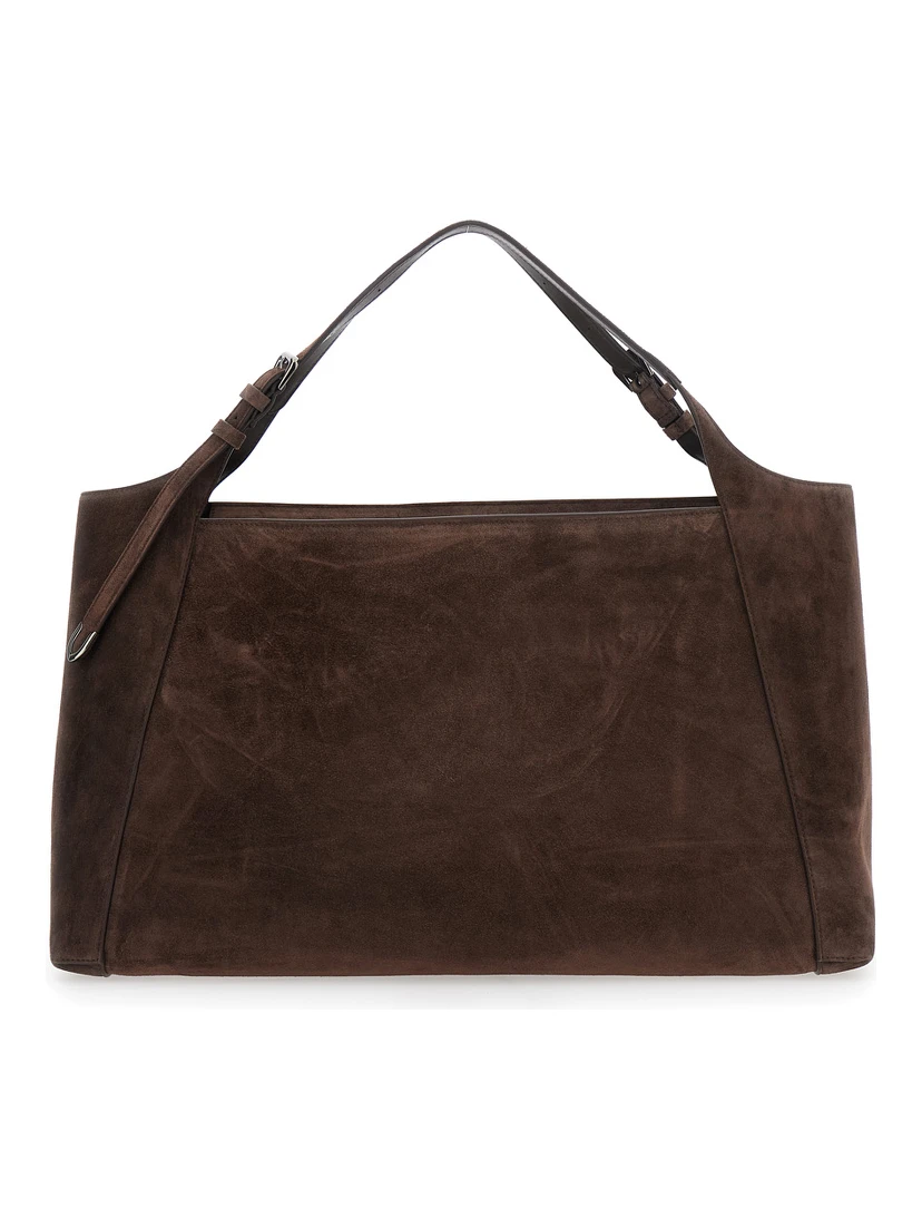 Borsa Shopper Sartorial in camoscio