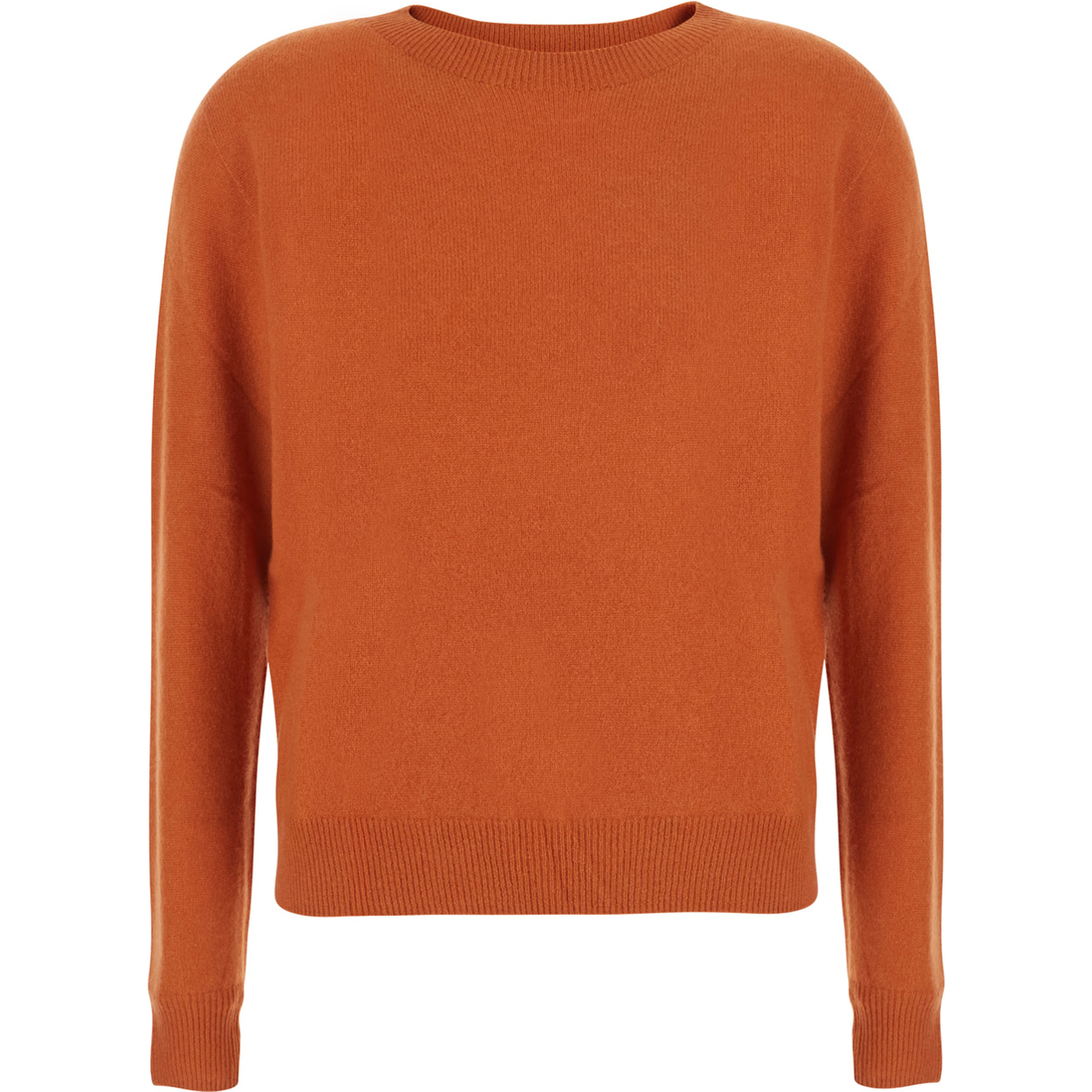 High Neck Long Sleeve Top in Orange Tech Fabric for Women
