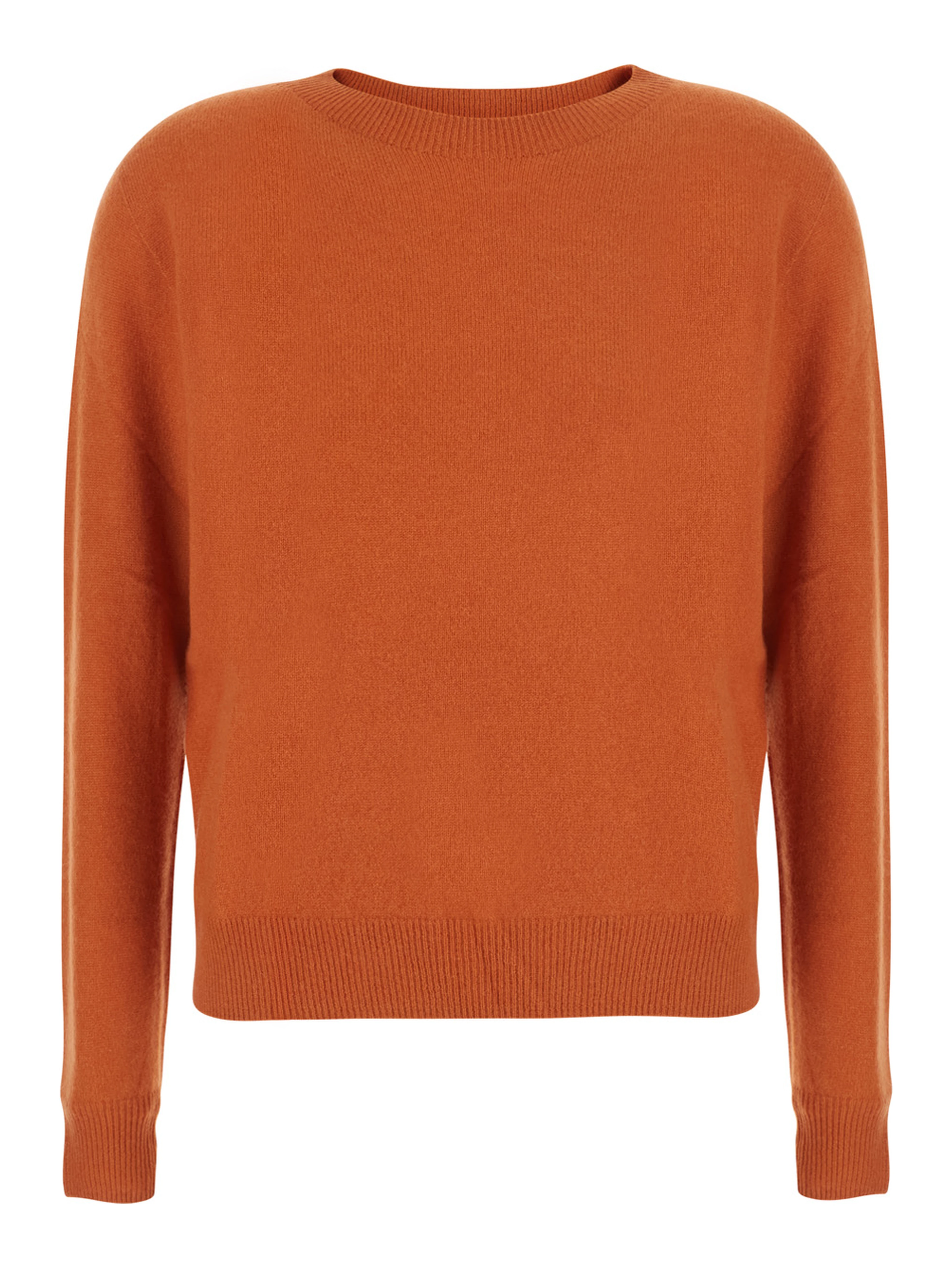 High Neck Long Sleeve Top in Orange Tech Fabric for Women