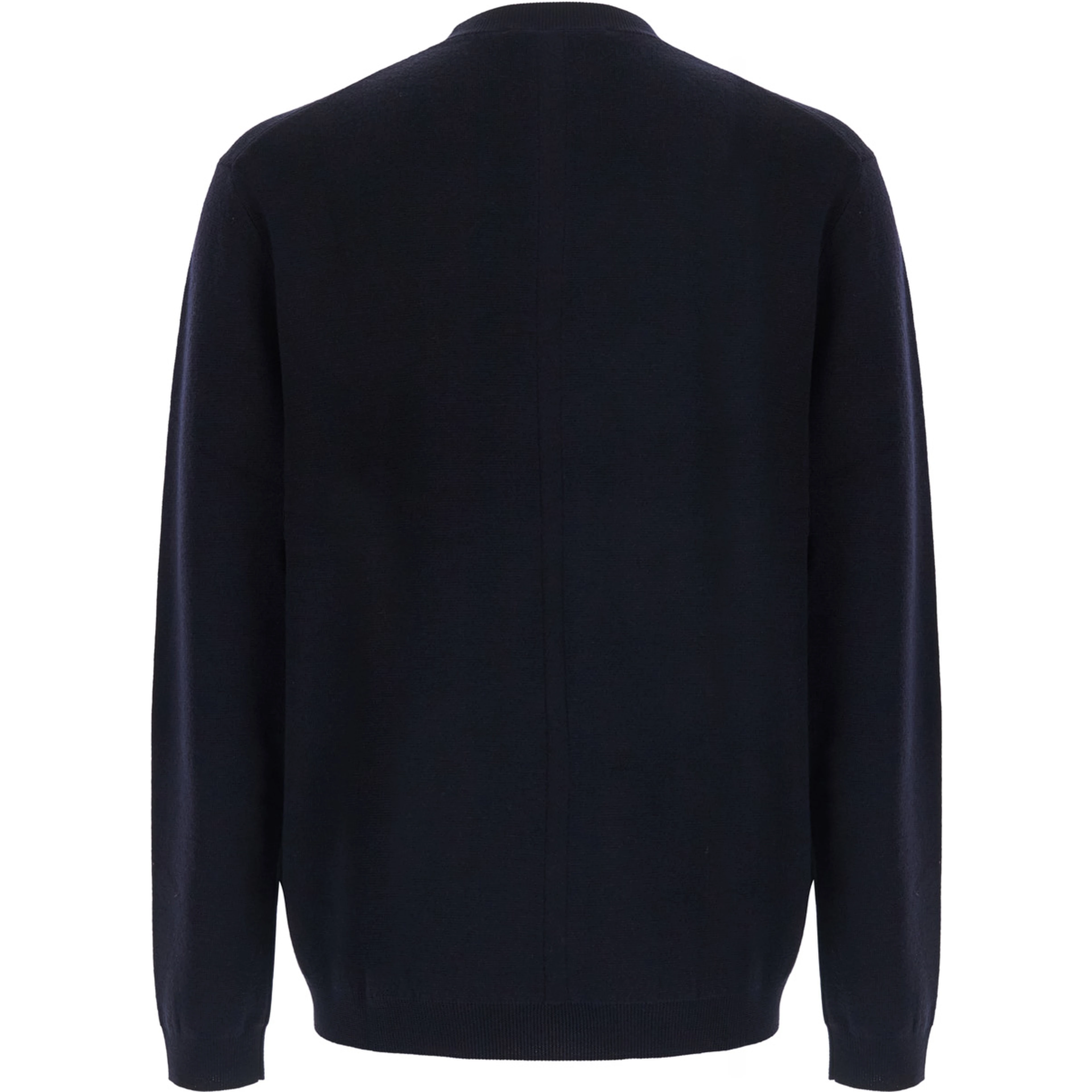 MERINO CREW NECK with long sleeves and crew neck, Blue, Man