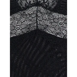 Florida Bodysuit with Lace and Black Tech Fabric Patchwork for Women
