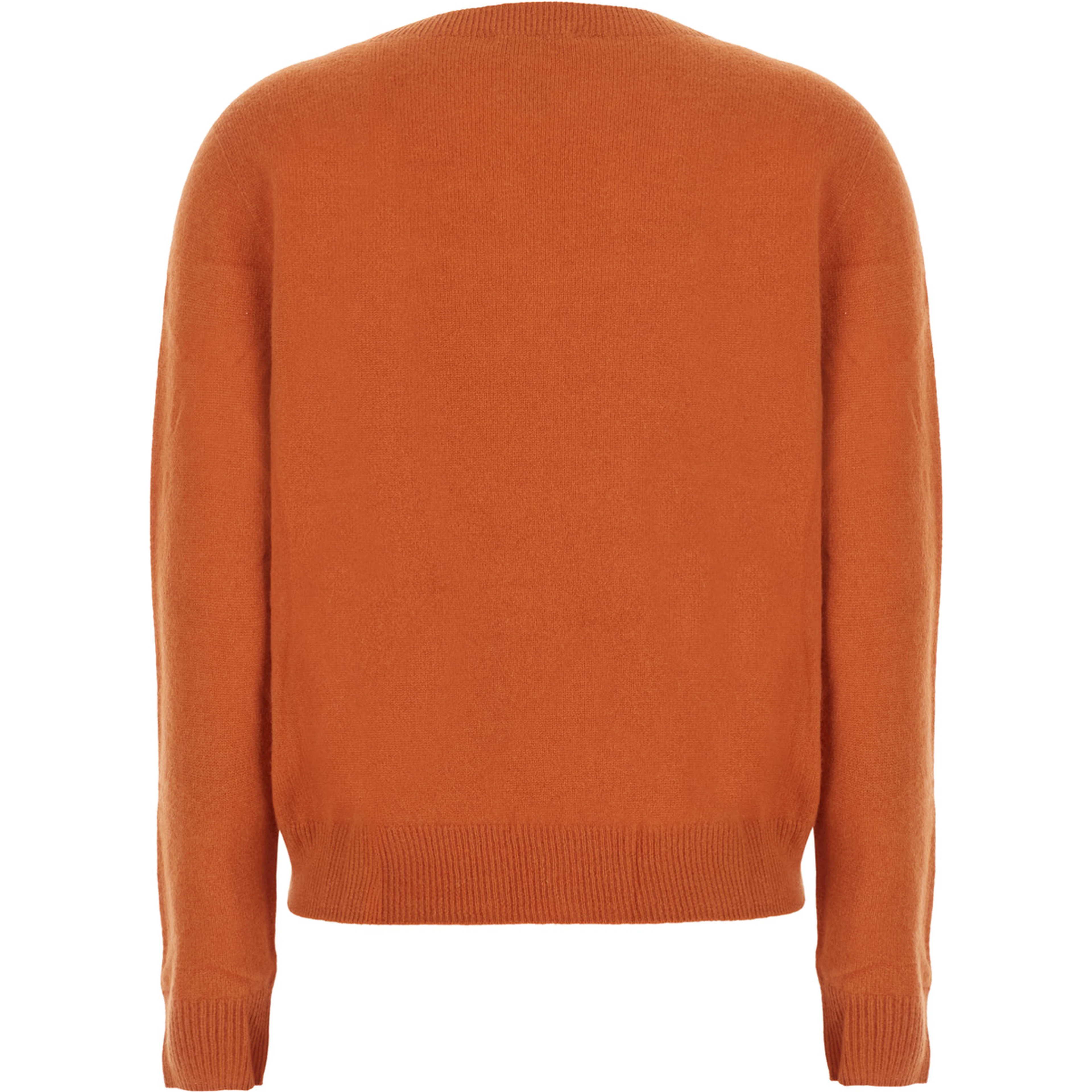 High Neck Long Sleeve Top in Orange Tech Fabric for Women