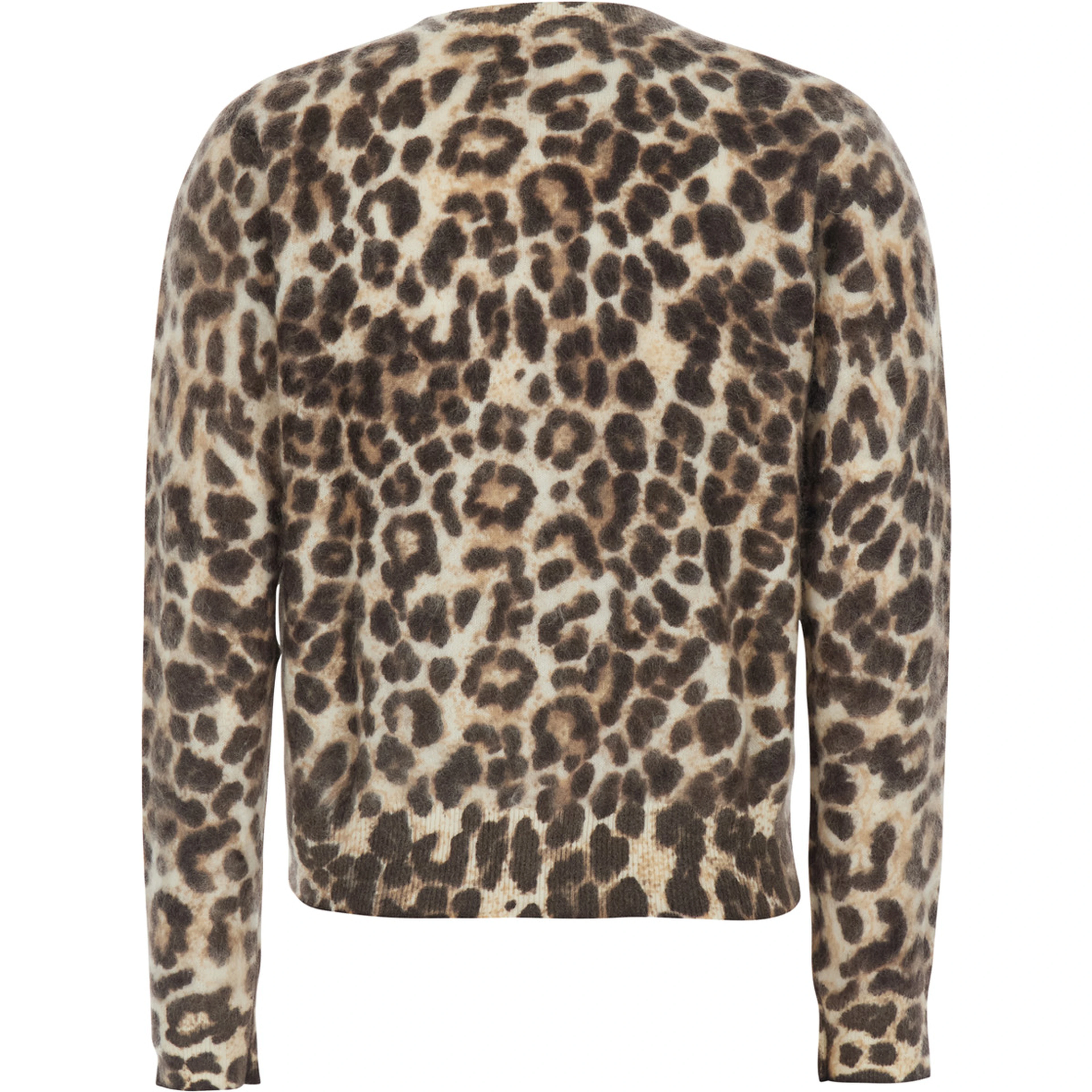 Brushed cashmere cardigan Macula with long sleeves and brown color for women