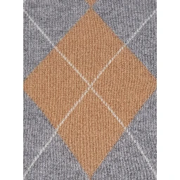 Sweater with round neck and diamond motif in Tech Fabric gray for women