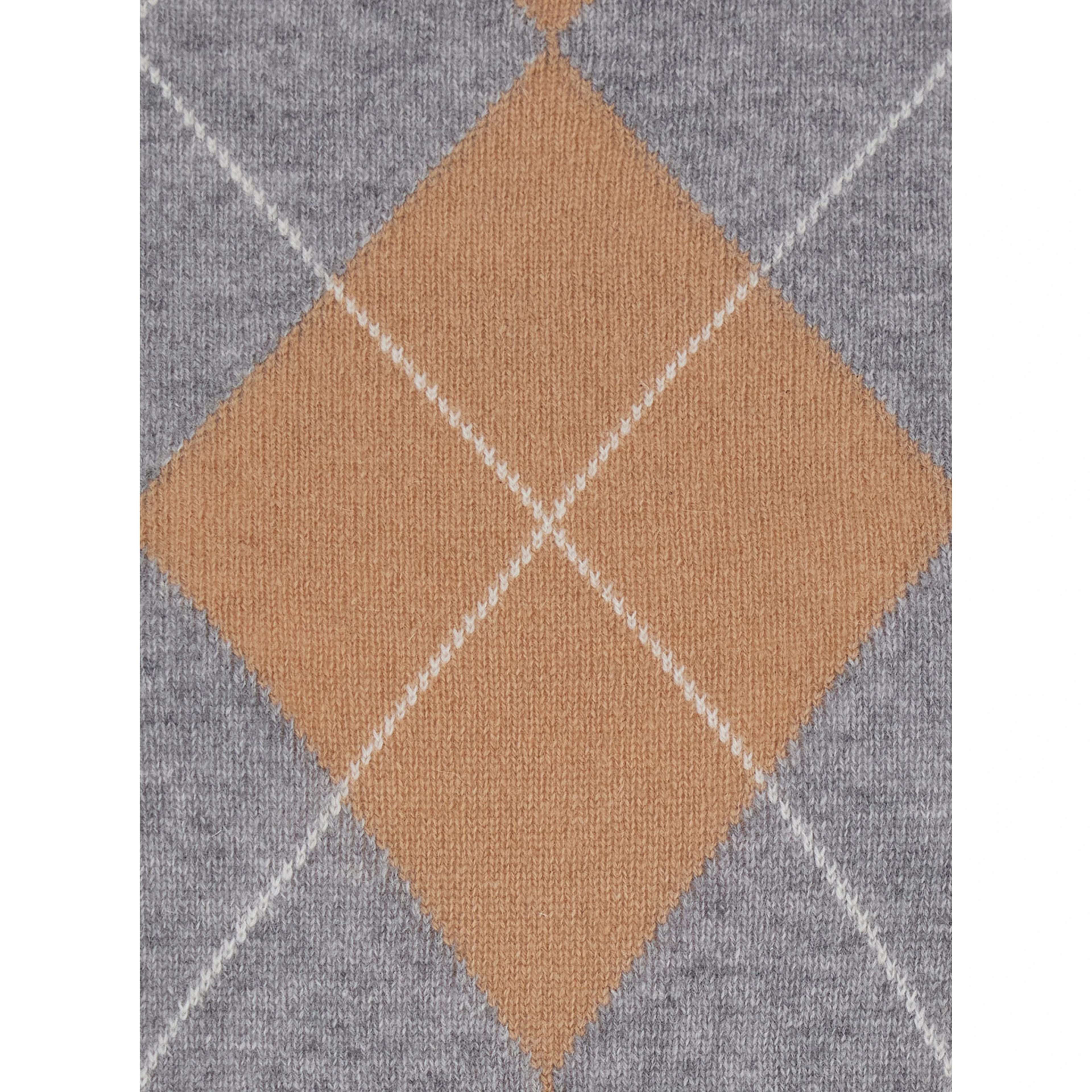 Sweater with round neck and diamond motif in Tech Fabric gray for women