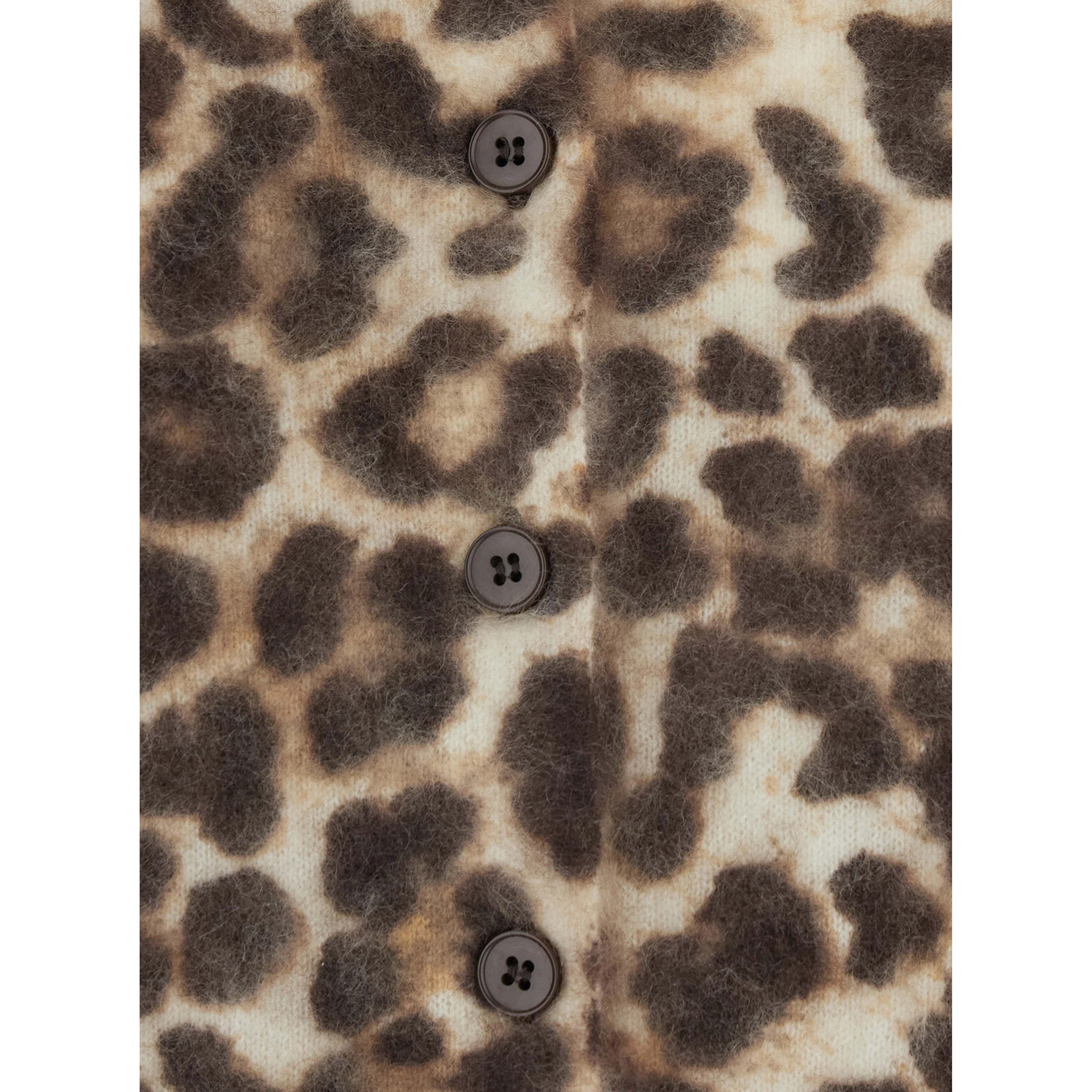Brushed cashmere cardigan Macula with long sleeves and brown color for women