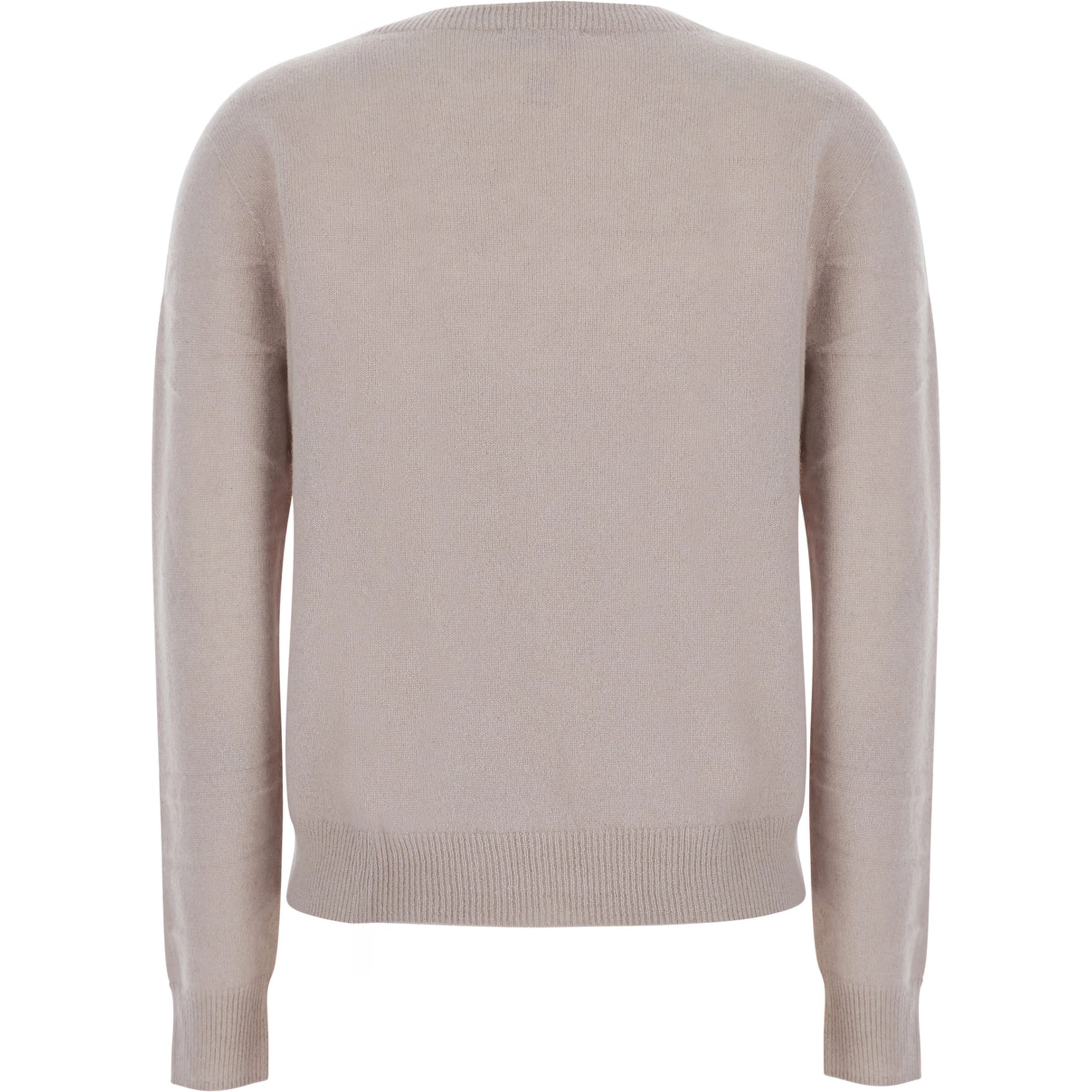 HIGH NECK PULL with high collar and long sleeves in Beige Fabric women