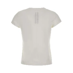 Essential cropped T-shirt in white fabric for women
