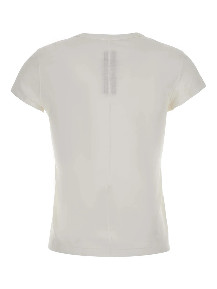 Essential cropped T-shirt in white fabric for women alternative