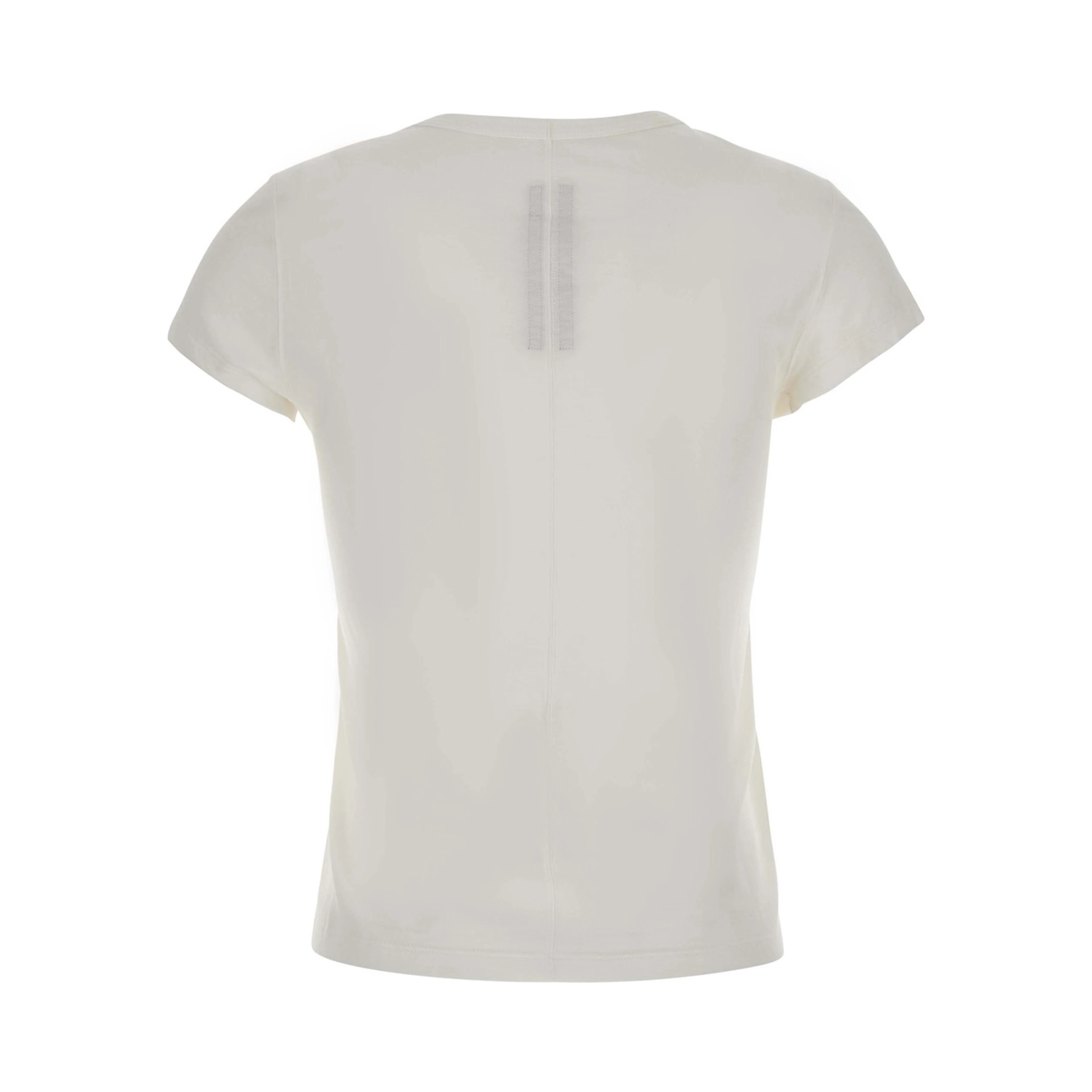 Essential cropped T-shirt in white fabric for women
